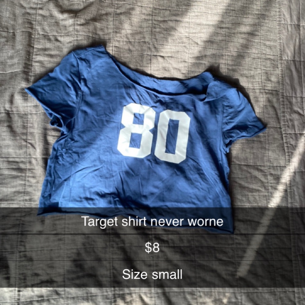 Blue Graphic Tee with White Number